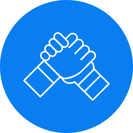Shaking Hands or Holding Hands Icon.